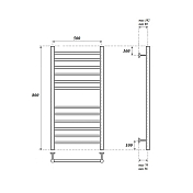 Полотенцесушитель электрический Point Аврора П12 80х50 хром , изображение 4