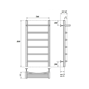 Полотенцесушитель электрический Point Афина П5 80х50 хром , изображение 4