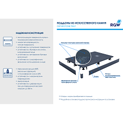 Фото Поддон для душа RGW Stone Tray ST-G 140х70