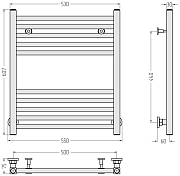 Полотенцесушитель водяной Сунержа Модус 60х50 без покрытия , изображение 5