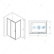 Душевой уголок RGW Leipzig LE-41B (LE-12B + Z-050-2B) 190х90 , изображение 4