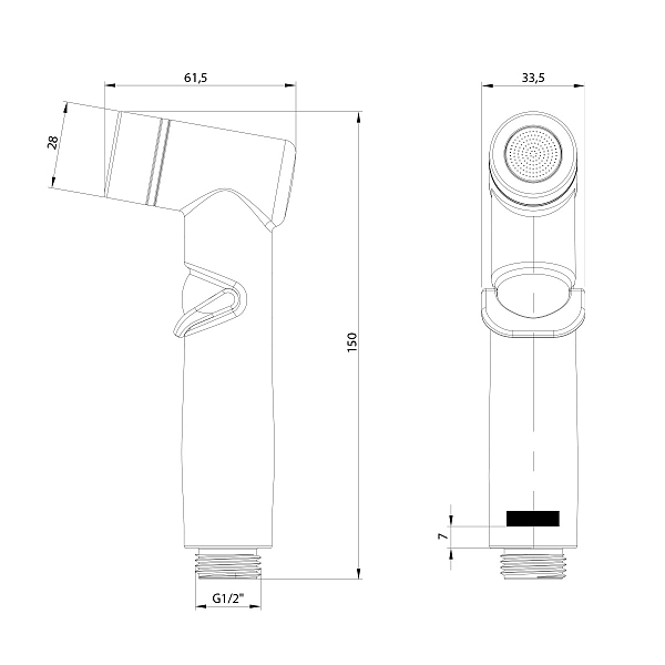 Гигиенический душ Lemark LM8140BL , изображение 2