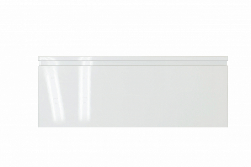 Тумба с раковиной Эстет Dallas Luxe 140 L белая подвесная 1 длинный ящик , изображение 1