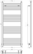 Полотенцесушитель водяной Сунержа Модус 120х50 без покрытия , изображение 5