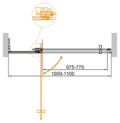 Фото Душевая дверь в нишу Cezares Slider SLIDER-B-1-100/110-C-BORO