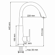 Смеситель Wasserkraft A8617 для кухонной мойки , изображение 4