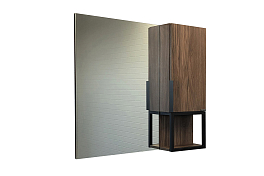 Зеркало-шкаф Comforty Равенна Лофт 90 дуб темно-коричневый , изображение 1