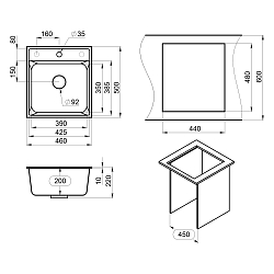 Фото Мойка кухонная Point Мисти 46 PN3011W белый