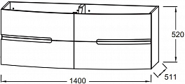 Тумба для комплекта Jacob Delafon Nona EB1891RU-G1C глянцевый белый , изображение 4