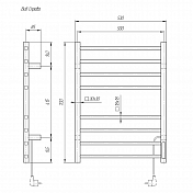 Полотенцесушитель электрический Domoterm Квадро П8 50x70 , изображение 4