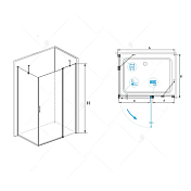 Душевой уголок RGW Leipzig LE-44 (LE-04+Z-14) 110х80 см , изображение 2