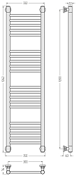 Фото Полотенцесушитель водяной Сунержа Богема+ прямая 120х30 без покрытия