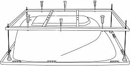 Каркас для ванны Riho 180x90 2YNVN1023 , изображение 6