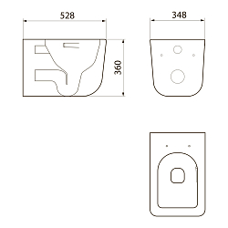 Фото Комплект Point Меркурий PN48512WC (унитаз с инсталляцией, сиденье с микролифтом, клавиша Виктория, белая/хром)