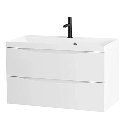 Фото Тумба с раковиной BelBagno Marino 80 подвесная, bianco lucido