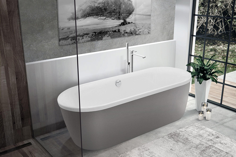 Акриловая ванна Cezares Metauro METAURO-Central-180-80-40-W-MATT 180x80 , изображение 3