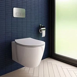 Фото Комплект Ideal Standard Connect AquaBlade E211601 (подвесной унитаз + инсталляция + сиденье)