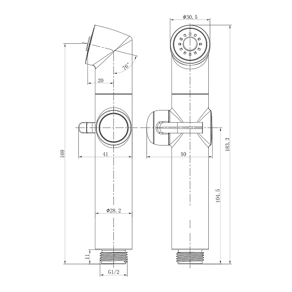 Гигиенический душ Lemark LM8075BL , изображение 2