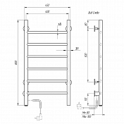 Полотенцесушитель электрический Domoterm Аврора 40x80 L , изображение 4