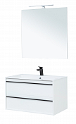 Мебель для ванной Aquanet Lino 90 белый матовый , изображение 2
