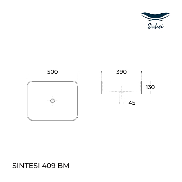 Раковина Sintesi LVB-APP-409BM 50 см , изображение 2