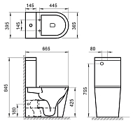 Унитаз-компакт BelBagno Sfera-R BB2141CPR/BB902SC безободковый , изображение 8