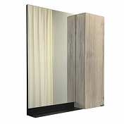 Зеркало-шкаф Comforty Бонн 75 графит/дуб дымчатый , изображение 1