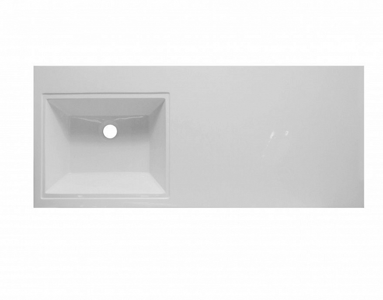 Тумба с раковиной Эстет Dallas Luxe 110 L белая подвесная 1 длинный ящик , изображение 8