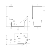 Унитаз-моноблок BelBagno Lounge BB8618CPR-MN/SC , изображение 10