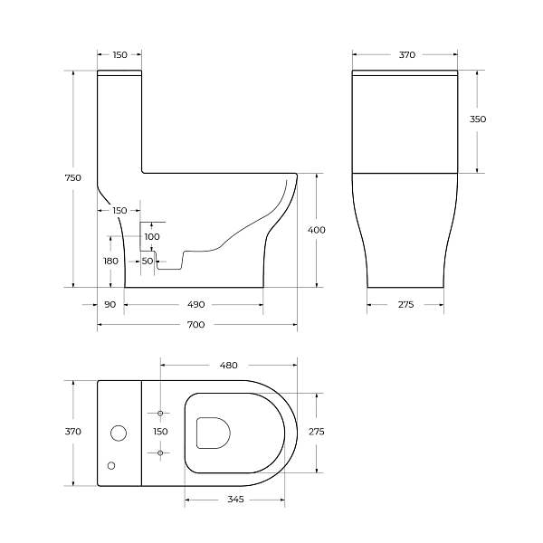 Унитаз-моноблок BelBagno Lounge BB8618CPR-MN/SC , изображение 10