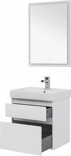 Мебель для ванной Aquanet Nova Lite 60 белый 2 ящика , изображение 5
