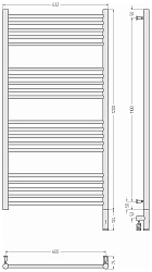Фото Полотенцесушитель электрический Сунержа Богема 3.0 прямая 120х60 R сатин