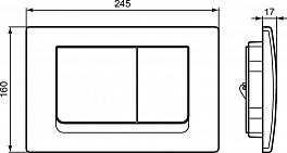 Кнопка смыва Ideal Standard Solea M1 R0108AA хром , изображение 5
