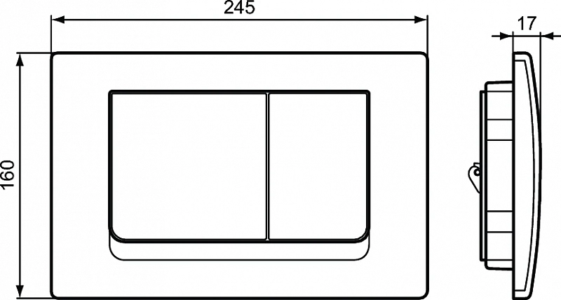 Кнопка смыва Ideal Standard Solea M1 R0108AA хром , изображение 5