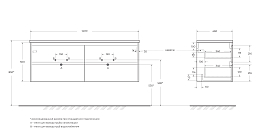 Тумба под раковину BelBagno Kraft 140 подвесная, Rovere Nebrasca Nature , изображение 2