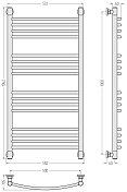 Полотенцесушитель водяной Сунержа Богема+ выгнутая 100х50 без покрытия , изображение 5