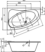 Акриловая ванна Riho Aryl 153x100 R , изображение 10