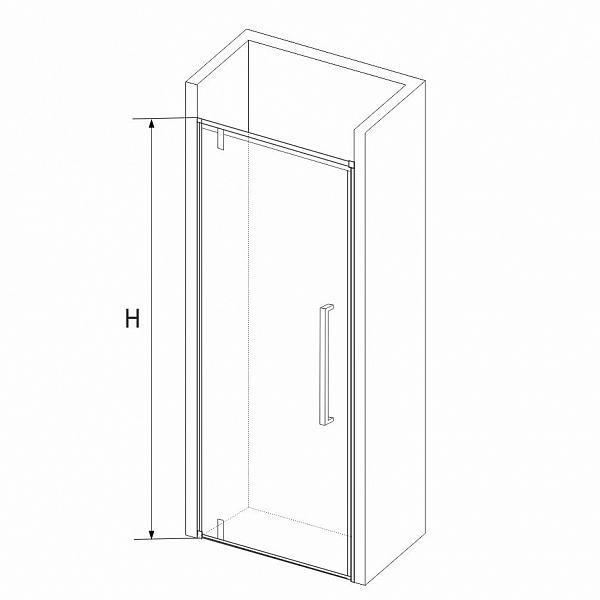 Душевая дверь в нишу RGW Stilvoll SV-02 90 см профиль хром , изображение 2