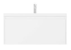 Тумба с раковиной Velvex Klaufs 100 подвесная, белая , изображение 1