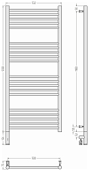 Фото Полотенцесушитель электрический Сунержа Богема 3.0 прямая 120х50 L без покрытия
