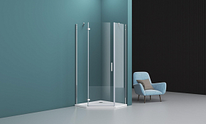 Фото Душевой уголок BelBagno Kraft P-1-90-C-Cr-L