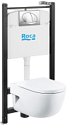 Комплект Roca Meridian Pack 893104110 подвесной унитаз + инсталляция + кнопка + сиденье , изображение 1