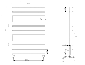 Фото Полотенцесушитель водяной Boheme Venturo 50x80 золото