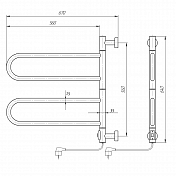 Полотенцесушитель электрический Domoterm Сальса П4 65x50 , изображение 3