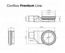 Душевой лоток Pestan Confluo Premium Line 300 с решеткой , изображение 5