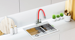 Смеситель Lemark Comfort LM3075C-Red для кухонной мойки , изображение 3