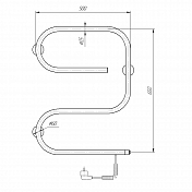 Полотенцесушитель электрический Domoterm E-образный 50x65 R , изображение 3