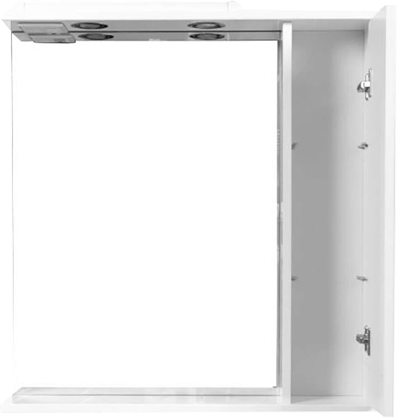 Зеркало-шкаф Sanflor Палермо 75 R белый глянец , изображение 9