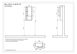 Шкаф-пенал Black&White Universe U925.SC900 42 молочный белый , изображение 4