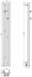 Фото Полотенцесушитель электрический Сунержа Терция 3.0 120х10.6 L тёмный титан муар